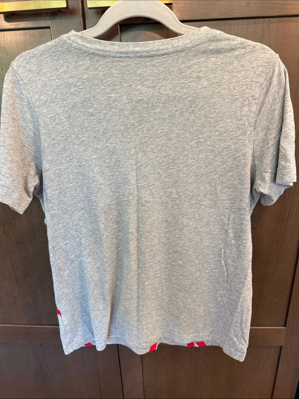 Nike Grey Tee with Red Basketball Graphic